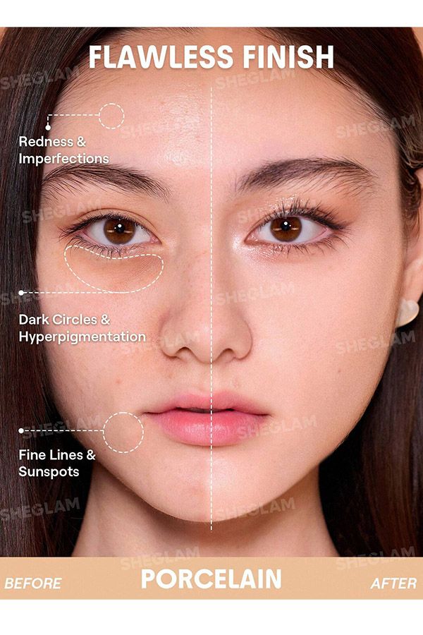 accessories sheglam كريم أساس لوك آند جو طويل الأمد - بورسلين