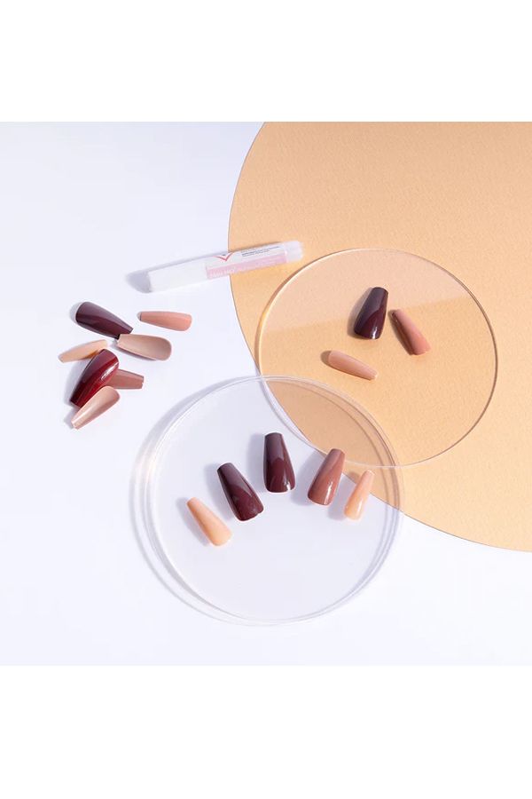 accessories nails NAIL HQ LONG COFFIN MIXED NUDE NAILS 71