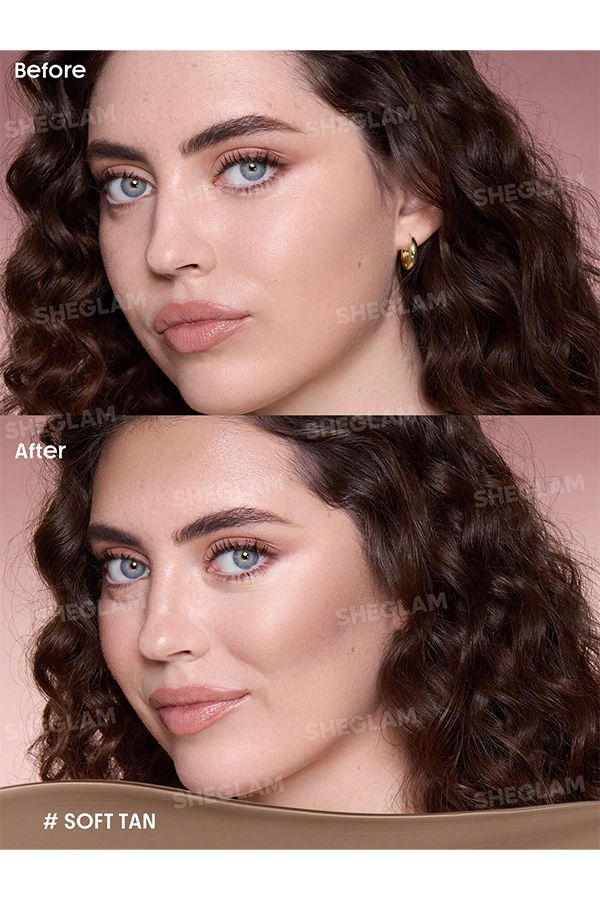 accessories sheglam قلم برونزي ناعم بلون كريمي فاتح لتحديد ملامح الوجه