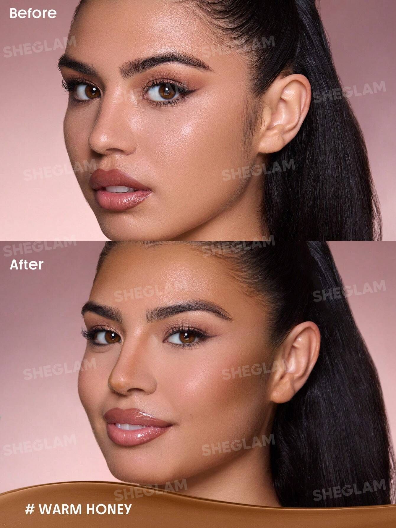 accessories sheglam قلم كونتور وبرونزر كريمي ناعم - لون العسل الدافئ