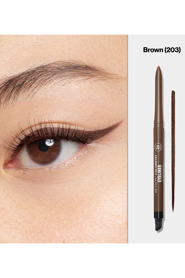 accessories eyeliner Revlon ColorStay Eyeliner Pencil Crayon Contour Black Brown matte 203