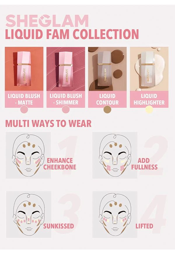 accessories sheglam Color Bloom Liquid Blush Rose Ritual