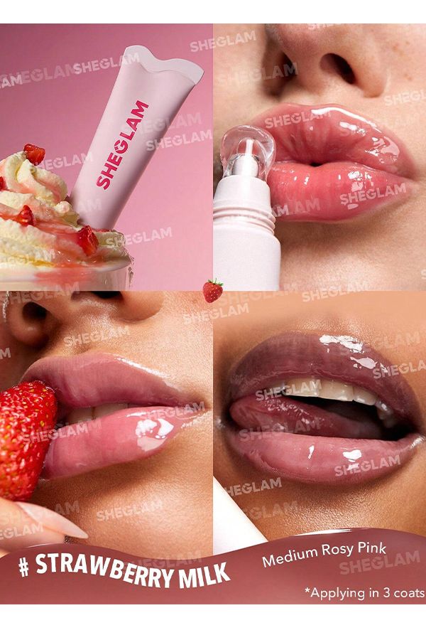 accessories sheglam Crystal Glaze Moisturizing Lip Care-Strawberry Milk