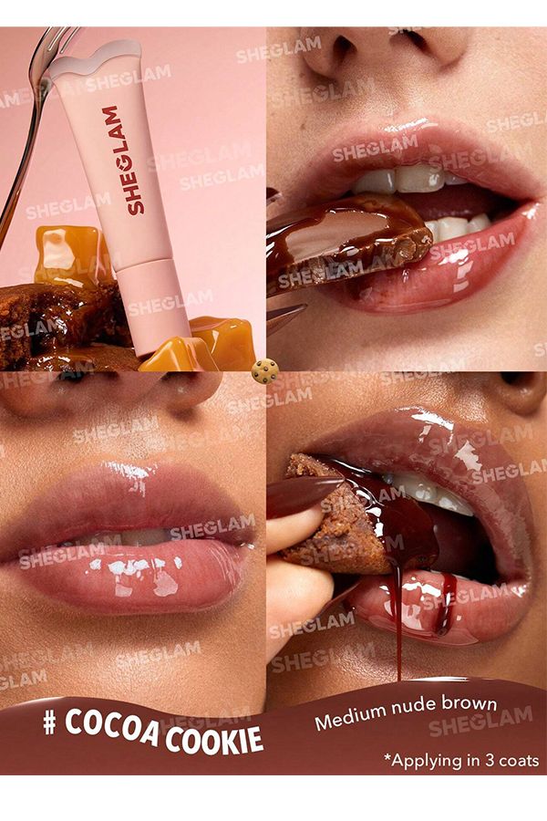 accessories sheglam Crystal Glaze Moisturizing Lip Gloss-Cocoa Cookie