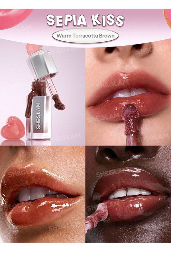 accessories sheglam Glass Lock Air Gloss-Sepia Kiss