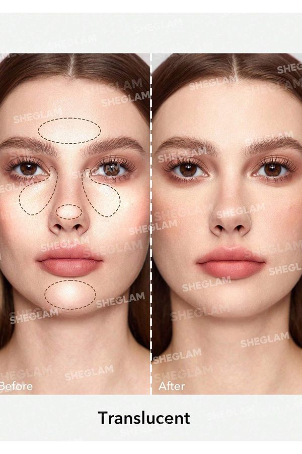 accessories sheglam بودرة تثبيت شفافة بتأثير التوهج المخبوز