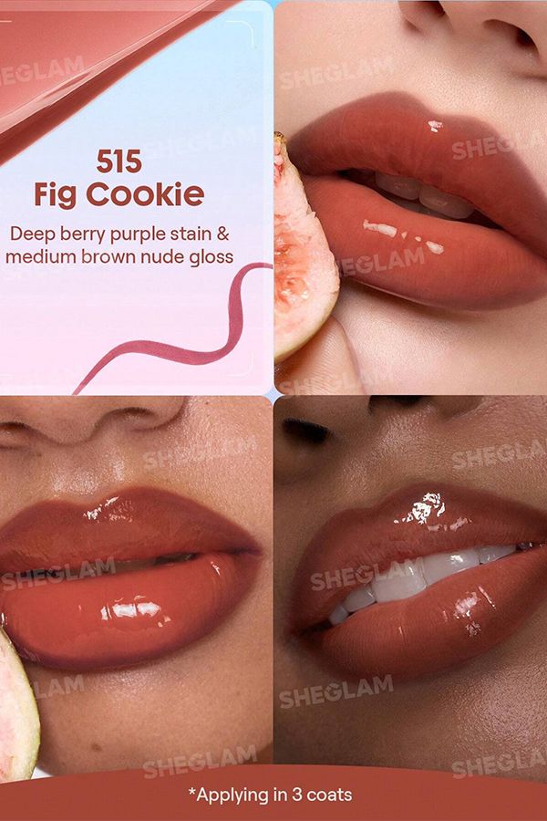 accessories sheglam Line To Shine Peel-Off Lip Stain & Gloss Duo-515 Fig Cookie