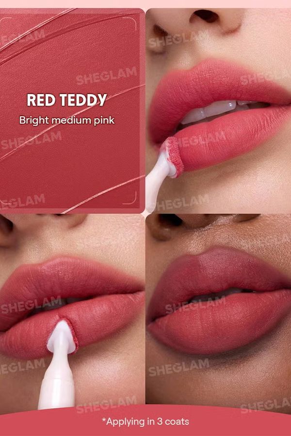 accessories sheglam Marshmallow Puff Lip Blur Pen-330 Red Teddy Red Teddy