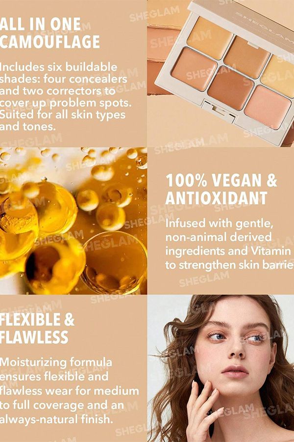 accessories sheglam خافي عيوب البشرة ومصحح الألوان متعدد الإصلاحات - دولسي دي ليتشي
