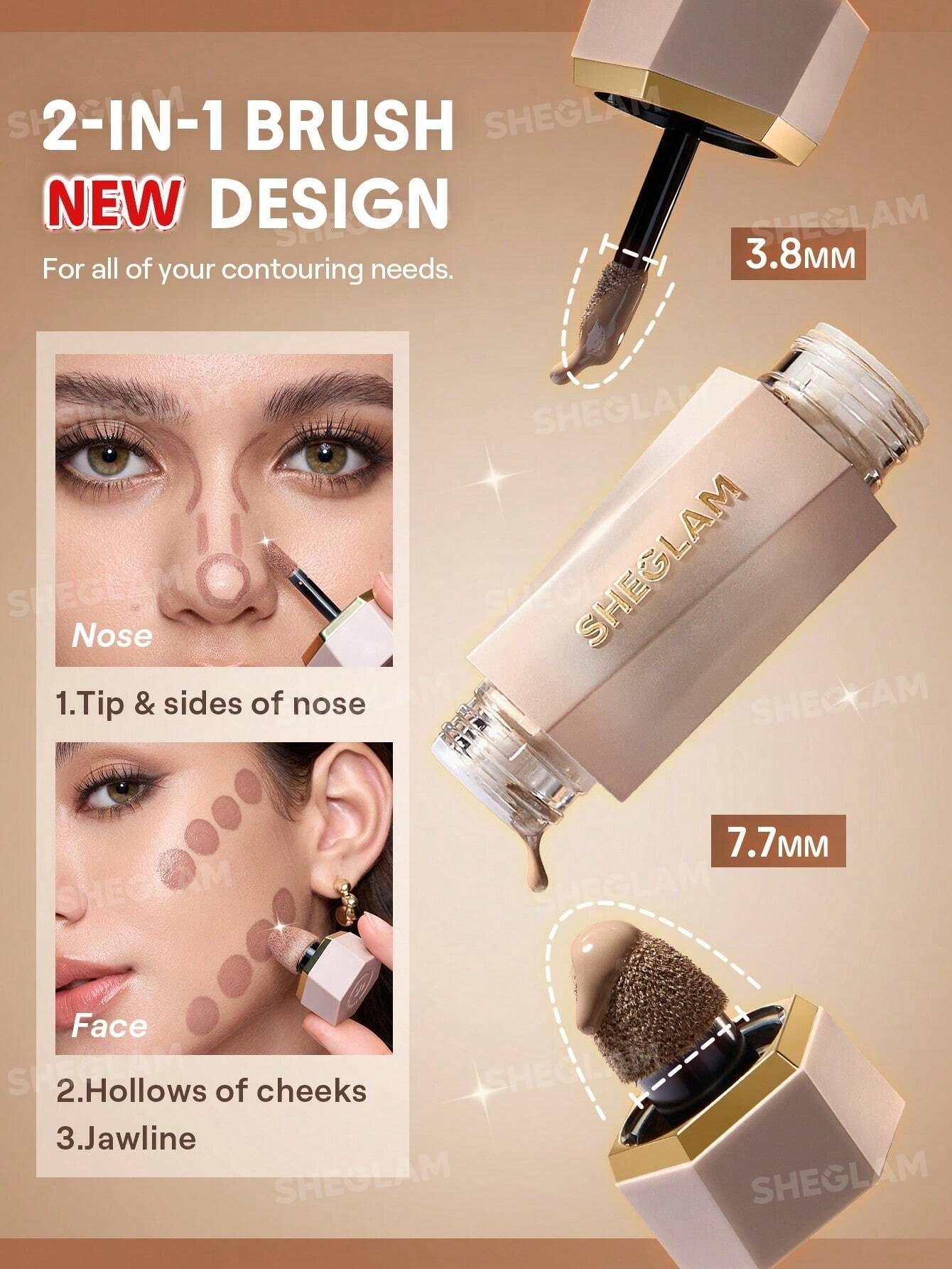 accessories sheglam Precision Sculpt Liquid Contour Duo-Warm Honey