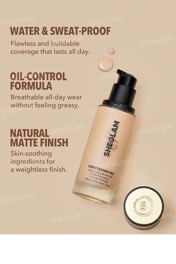 accessories sheglam Breathable Matte Foundation-Shell