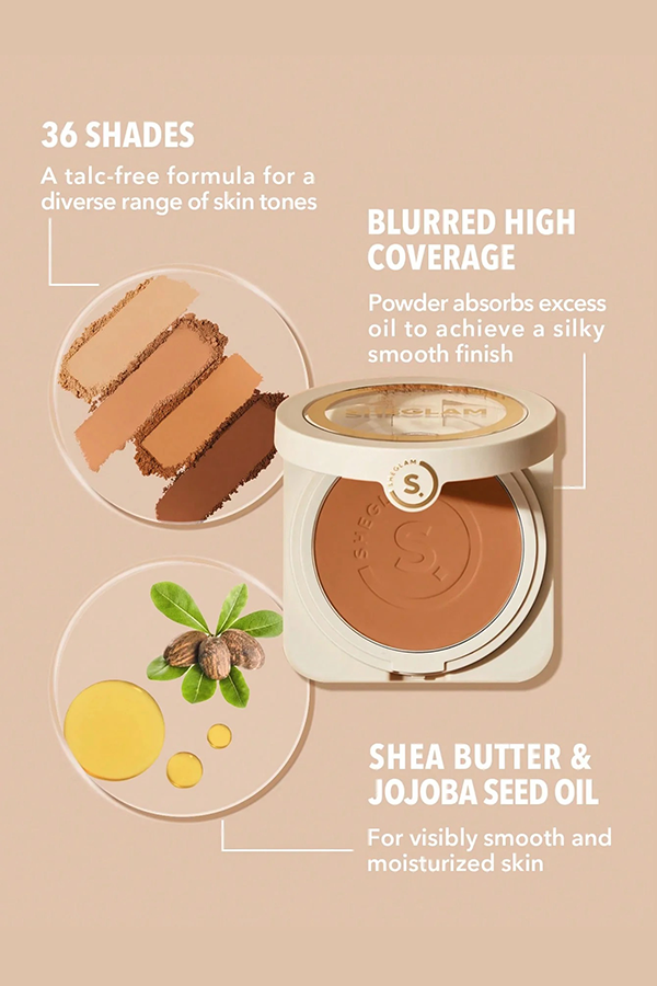 accessories sheglam كريم أساس بودرة عالي التغطية من سكين فوكس - بورسلين