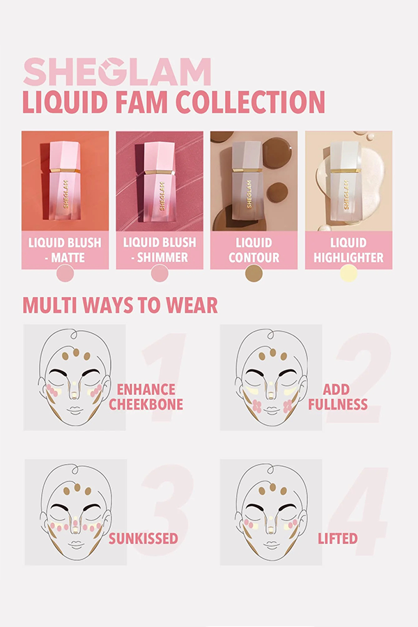 accessories sheglam Glow Bloom Liquid Highlighter - Bellini Brunch