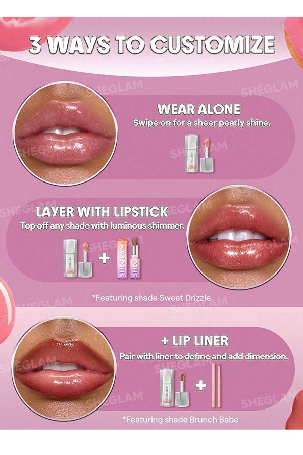 accessories sheglam Glass Lock Air Gloss-Honey Glaze