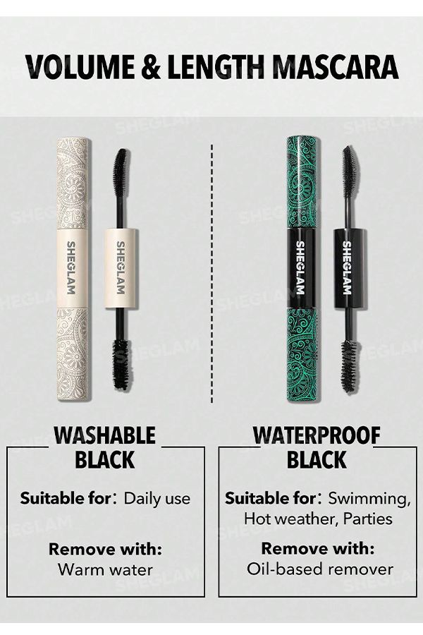 accessories sheglam All-In-One Volume & Length Mascara-Washable Black