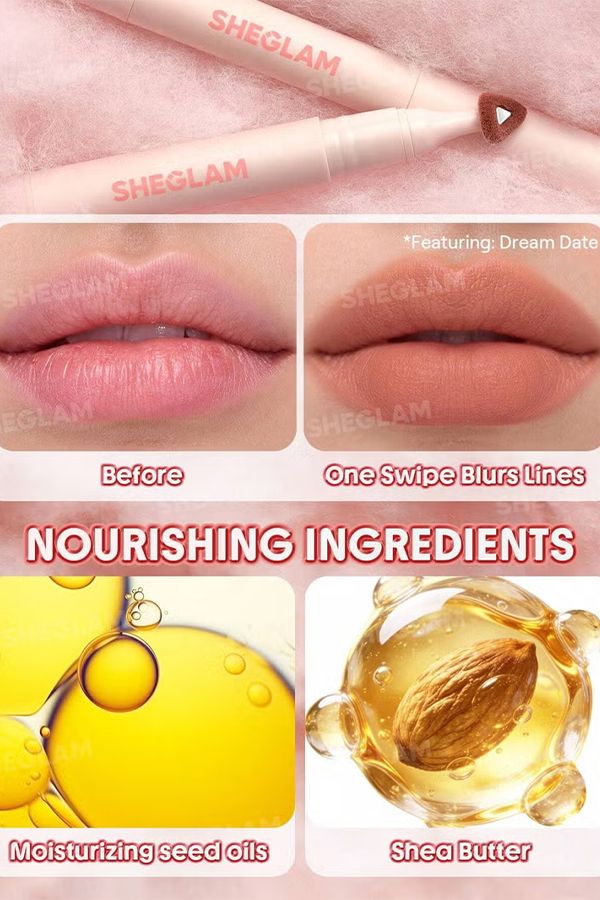 accessories sheglam Marshmallow Puff Lip Blur Pen-523 Brûlée
