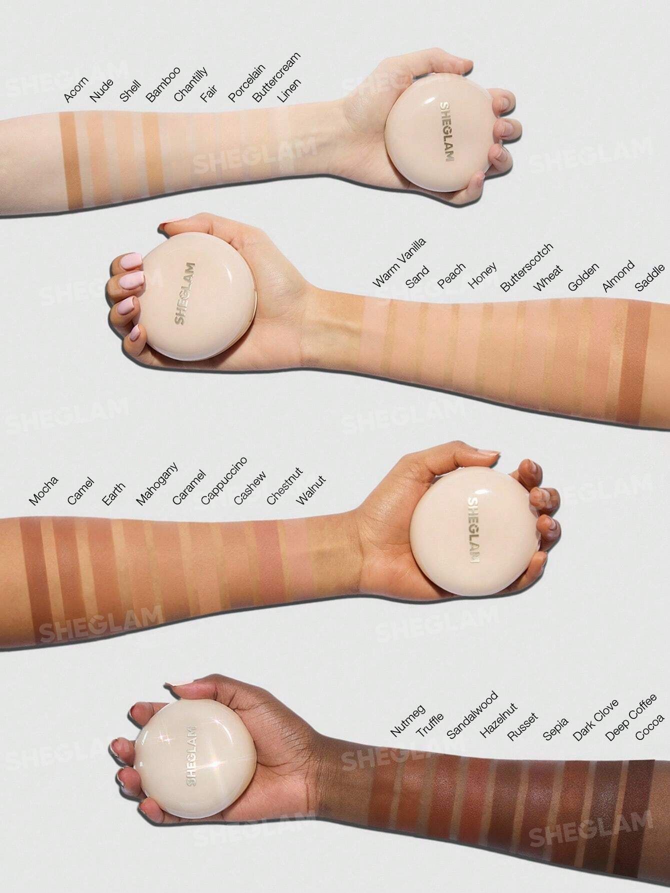 accessories sheglam كريم أساس لوك آند جو طويل الأمد بتركيبة وسادة - فانيليا دافئة