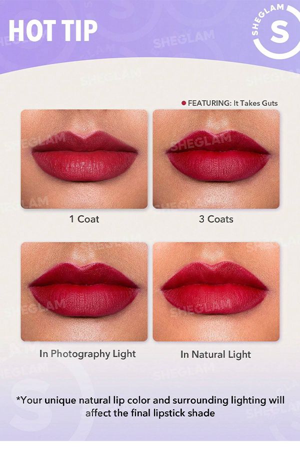 accessories sheglam Dynamatte Boom Long-Lasting Matte Lipstick-Encore Energy