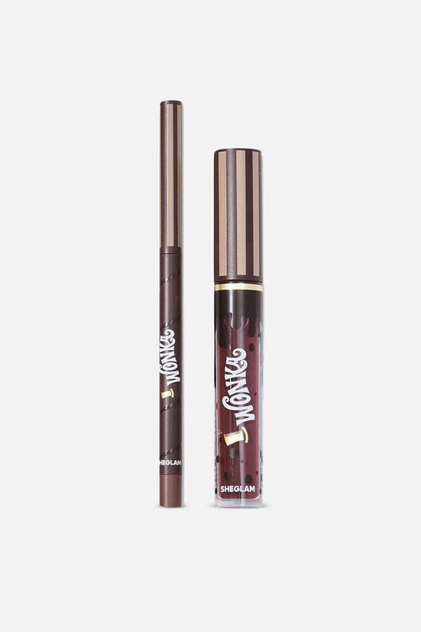 accessories sheglam Willy Wonka Cocoa Kiss Lip Duo - Hot Fudge 3