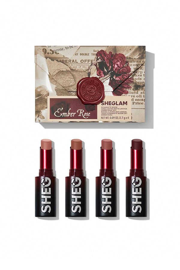 accessories sheglam أحمر شفاه إمبر روز سيت دينامات بوم إل إل مات 2