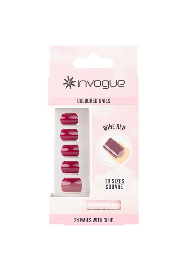 accessories nails INVOGUE WINE  RED NAILS 342 7