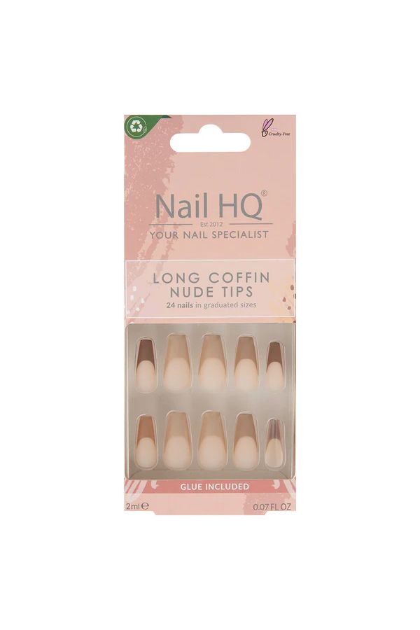 accessories nails NAIL HQ LONG COFFIN NUDE TIP NAILS 69 5