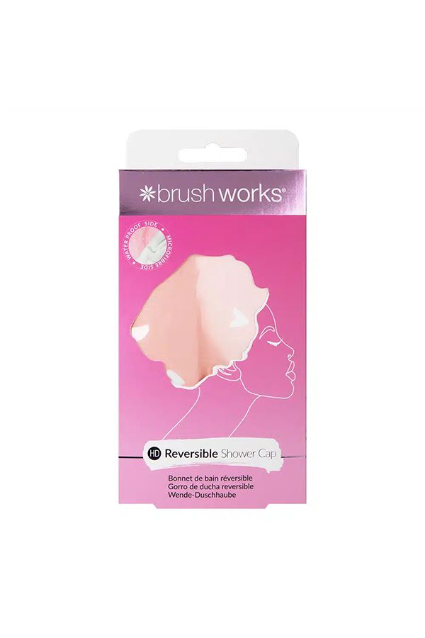 accessories self care قلنسوة استحمام من الداخل، مزينة بنقشات قلب، تحمي الشعر من البلل 435 23