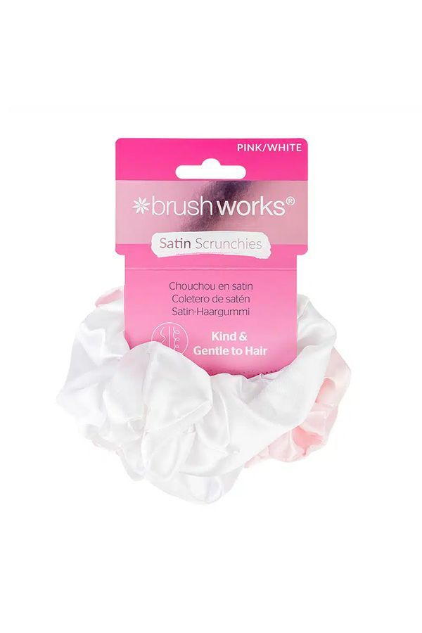 accessories self care  رباطات شعر ساتان - وردي وأبيض 434 23