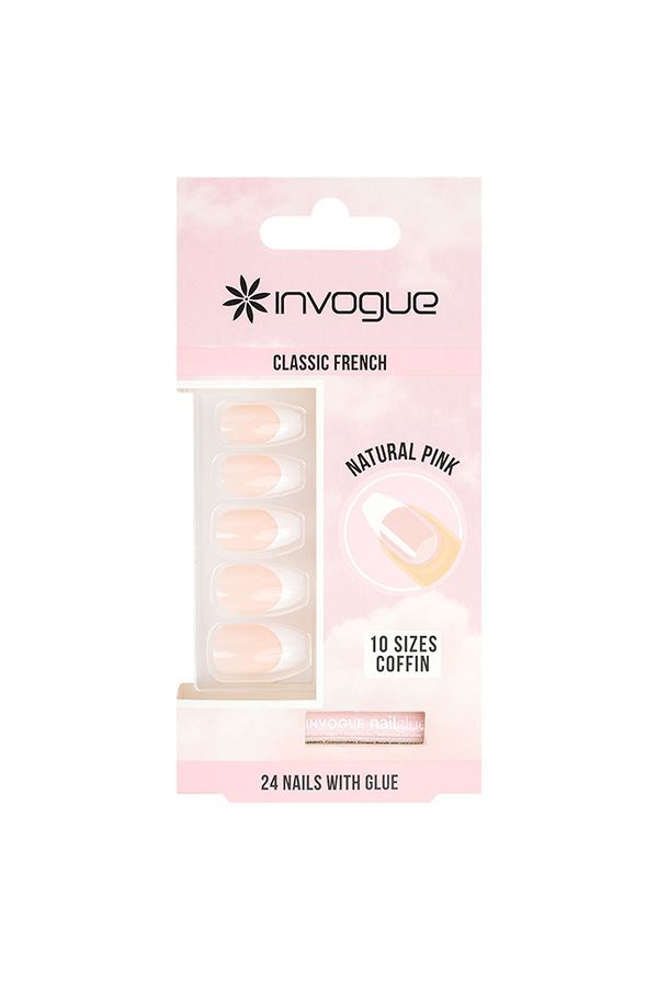 accessories nails INVOGUE-FRENCH PINK COFFIN-NAILS 105 2