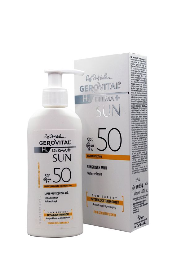 accessories gerovital GEROVITAL H3 SUN SUNSCREEN MILK SPF50 150ML 3